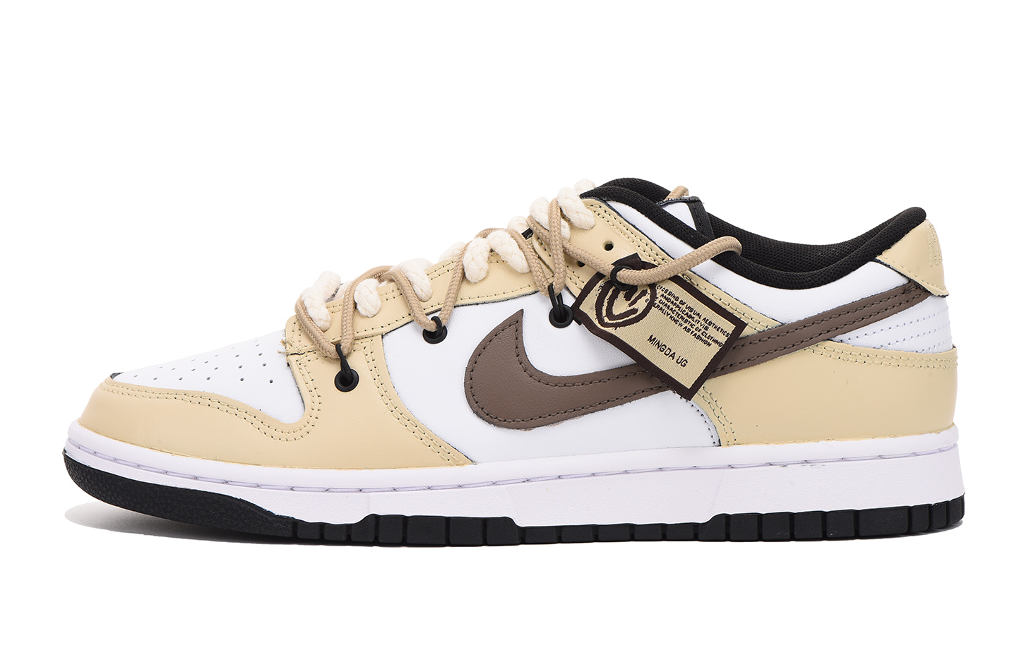 Buy 【定制球鞋】 Nike Dunk Low Retro 笑臉 解構 高街 禮盒 低幫 板鞋 男款 杏仁色