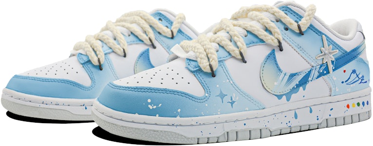 【定制鞋款】耐克Dunk Low Retro '雪景银河' DV0831-101(Team28-男款雪落星河S-BOX) Lookbook 【定制鞋款】耐克Dunk Low Retro '雪景银河' DV0831-101(Team28-男款雪落星河S-BOX)