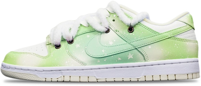 【定制球鞋】Nike Dunk Low Retro 融雪雪花 馬卡龍 解構雙鞋帶 低幫 復古板鞋 特殊鞋盒 男款 綠白 Buy 【定制球鞋】Nike Dunk Low Retro 融雪雪花 馬卡龍 解構雙鞋帶 低幫 復古板鞋 特殊鞋盒 男款 綠白