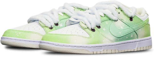 【定制球鞋】Nike Dunk Low Retro 融雪雪花 馬卡龍 解構雙鞋帶 低幫 復古板鞋 特殊鞋盒 男款 綠白 Lookbook 【定制球鞋】Nike Dunk Low Retro 融雪雪花 馬卡龍 解構雙鞋帶 低幫 復古板鞋 特殊鞋盒 男款 綠白