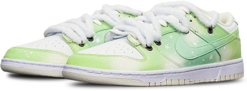 【定制球鞋】Nike Dunk Low Retro 融雪雪花 馬卡龍 解構雙鞋帶 低幫 復古板鞋 特殊鞋盒 男款 綠白 Lookbook 【定制球鞋】Nike Dunk Low Retro 融雪雪花 馬卡龍 解構雙鞋帶 低幫 復古板鞋 特殊鞋盒 男款 綠白