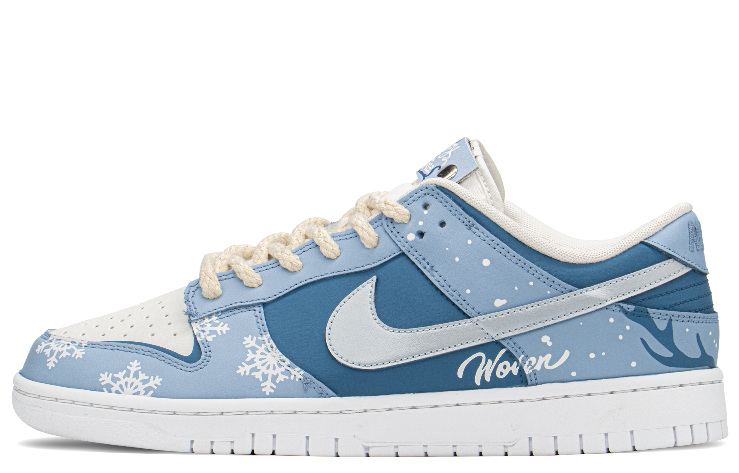 Buy [Sepatu Kustom] Nike Dunk Low Retro 'Rusa Flake Salju' DJ6188-101(TeamA-DK男雪花鹿S-BOX)