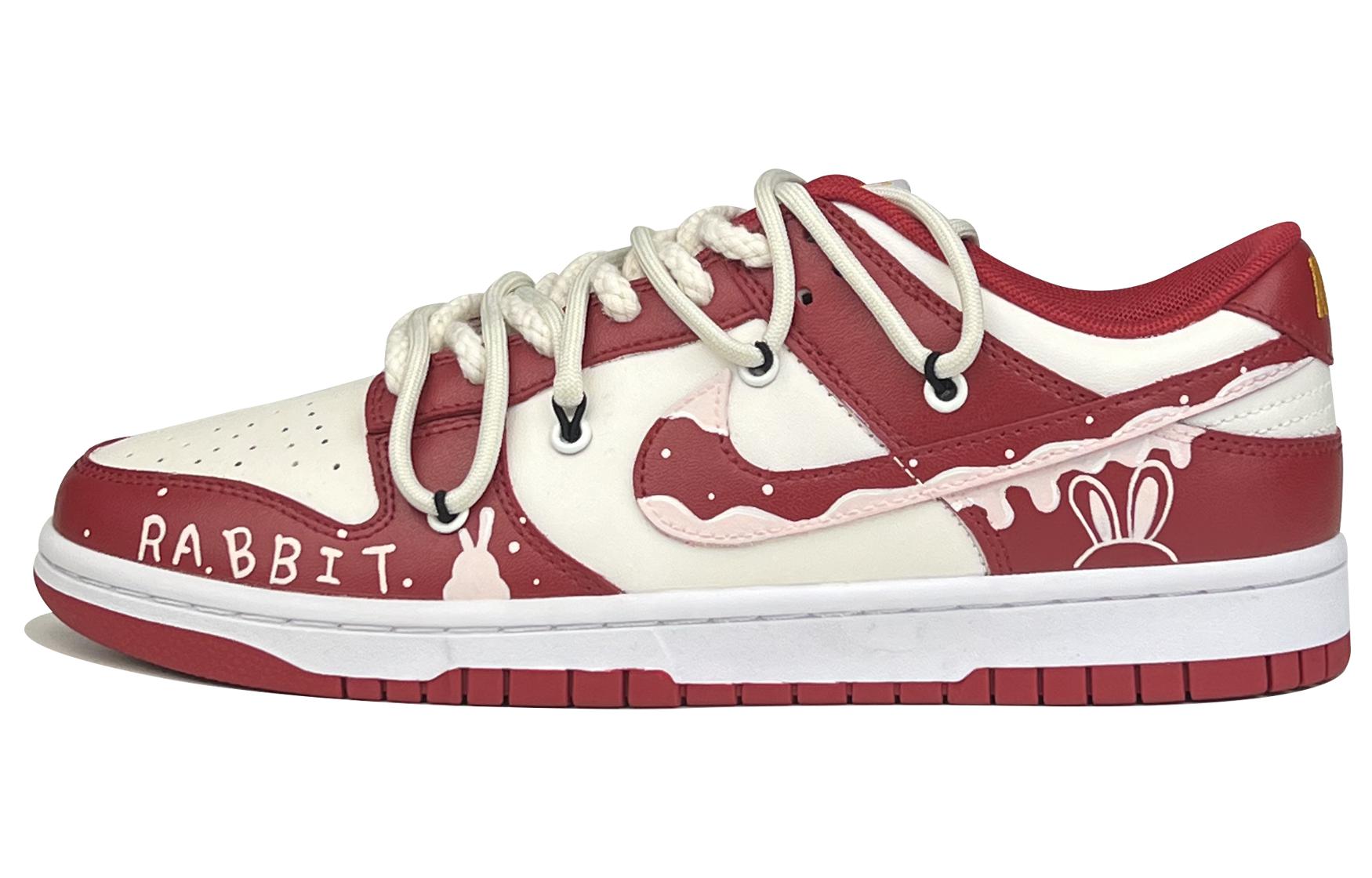 Order [Kasut Custom] Nike Dunk Low Retro 'Arnab Salji Merah Putih' DD1391-602(TeamD-男款雪地小兔)