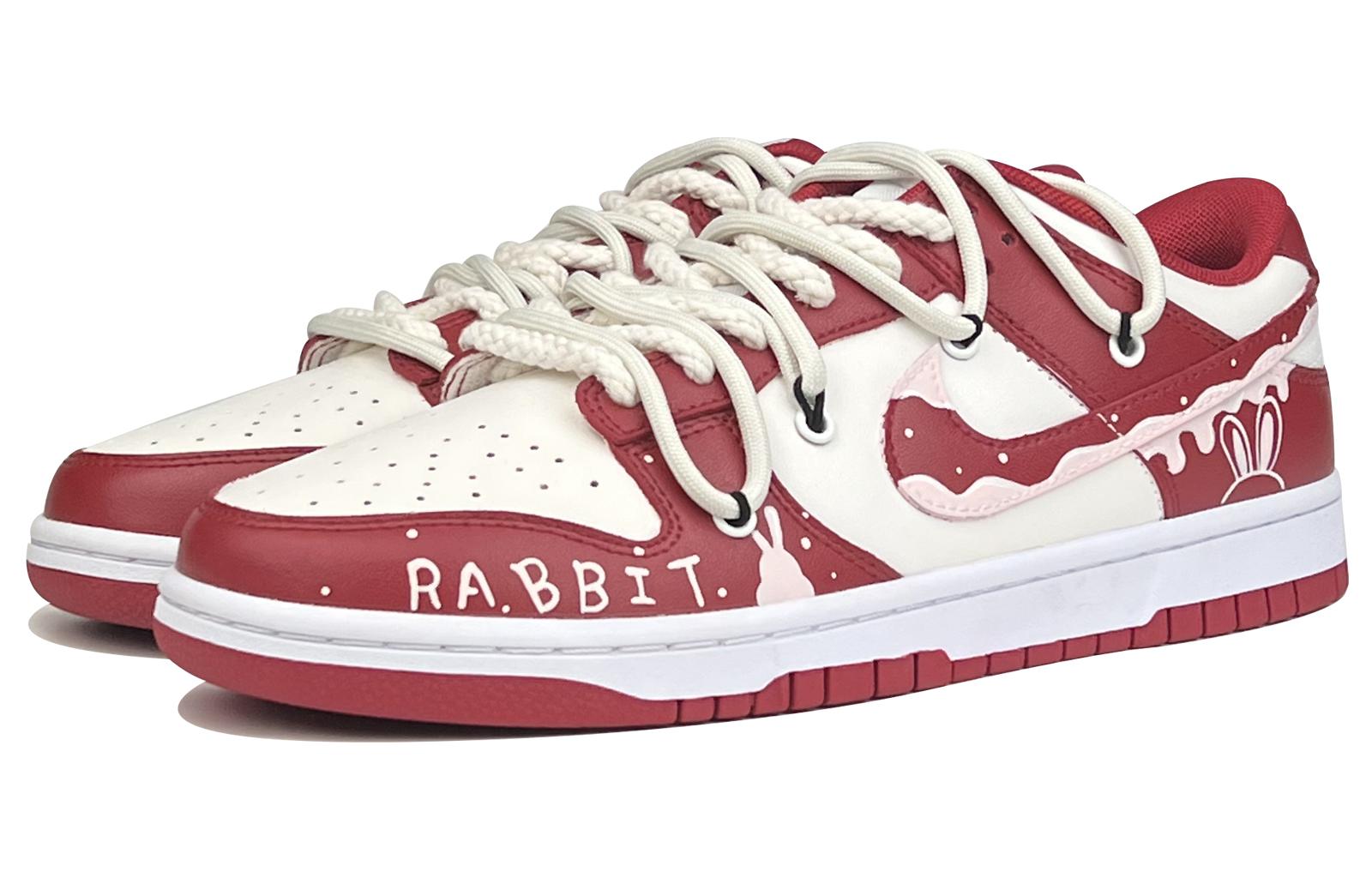 Shop [Kasut Custom] Nike Dunk Low Retro 'Arnab Salji Merah Putih' DD1391-602(TeamD-男款雪地小兔)