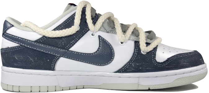 【定制球鞋】Nike Dunk Low Retro 戶外出行 潑墨牛仔 美式街頭 低幫 板鞋 男款 藏青藍 Order 【定制球鞋】Nike Dunk Low Retro 戶外出行 潑墨牛仔 美式街頭 低幫 板鞋 男款 藏青藍