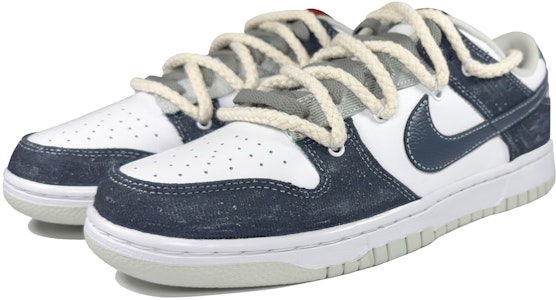 【定制球鞋】Nike Dunk Low Retro 戶外出行 潑墨牛仔 美式街頭 低幫 板鞋 男款 藏青藍 Lookbook 【定制球鞋】Nike Dunk Low Retro 戶外出行 潑墨牛仔 美式街頭 低幫 板鞋 男款 藏青藍