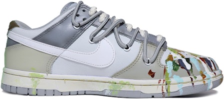 나이키 덩크 로우 레트로 '스플래터 디스트레스드 그레이 화이트' (커스텀) DJ6188-001(Team伍-男款做旧泼墨灰白) Order 나이키 덩크 로우 레트로 '스플래터 디스트레스드 그레이 화이트' (커스텀) DJ6188-001(Team伍-男款做旧泼墨灰白)