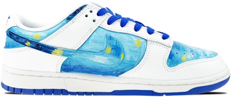 【定制球鞋】 Nike Dunk Low Retro 是在玩鞋禮盒 燈帶 梵高 羅納河畔的星夜 低幫 板鞋 男款 白藍紅 Order 【定制球鞋】 Nike Dunk Low Retro 是在玩鞋禮盒 燈帶 梵高 羅納河畔的星夜 低幫 板鞋 男款 白藍紅