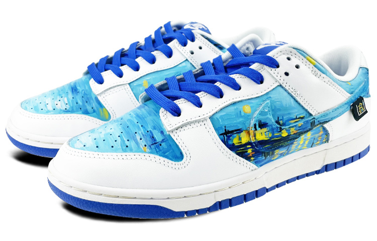 Lookbook [Sepatu Kustom] Nike Dunk Low Retro 'Starry Night Over the Rhône' DD1391-401(Team叁-男款黑标星夜S-BOX)