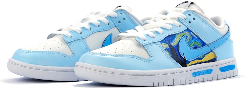 【定制球鞋】 Nike Dunk Low Retro 深海星空 梵高油畫 純手繪 浪漫星空 復古休閒 低筒 板鞋 男款 白藍 Shop 【定制球鞋】 Nike Dunk Low Retro 深海星空 梵高油畫 純手繪 浪漫星空 復古休閒 低筒 板鞋 男款 白藍