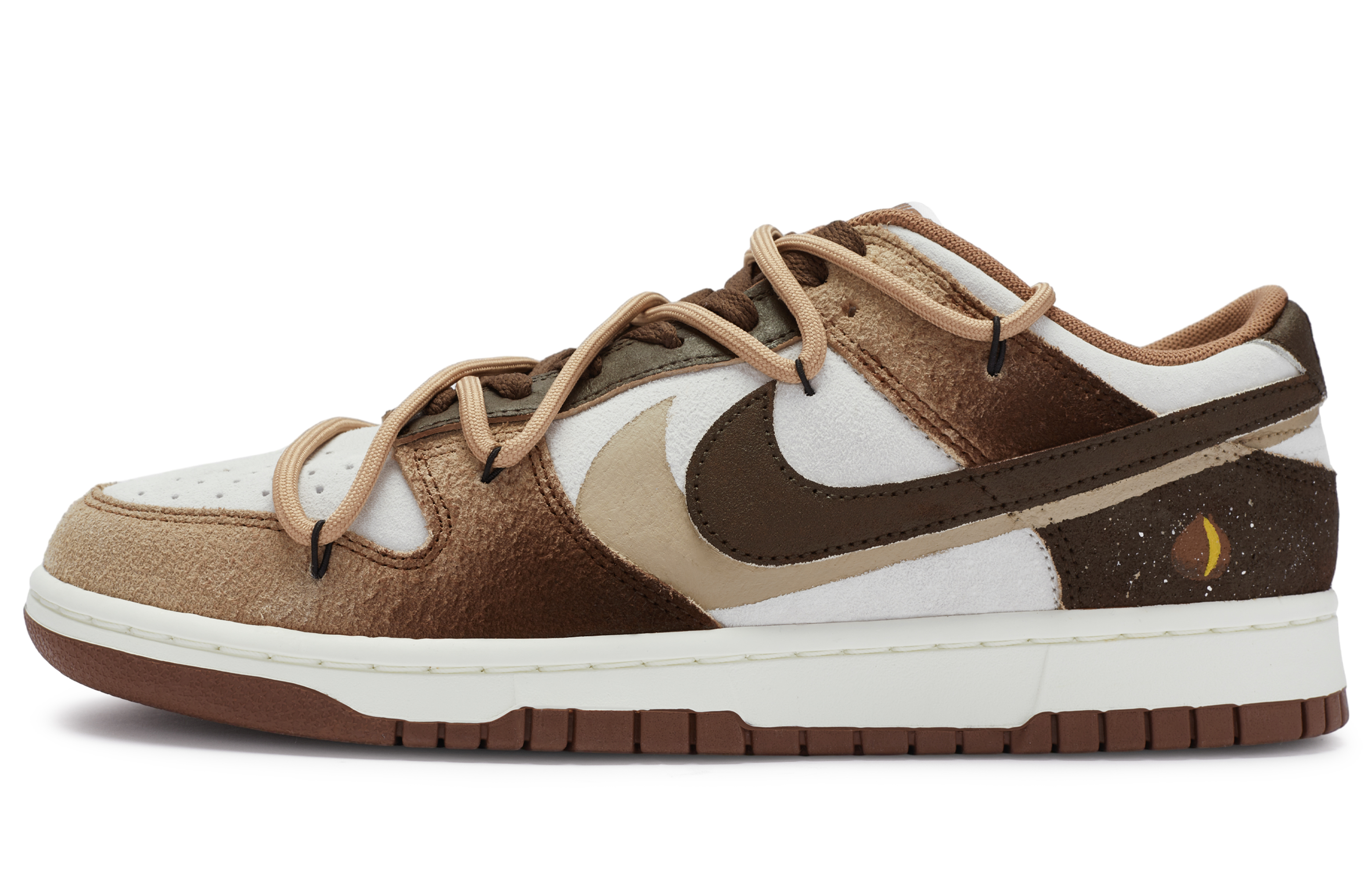 Buy 【定制鞋】耐克Dunk Low复古‘糖栗渐变解构’ DD1390-100-486612