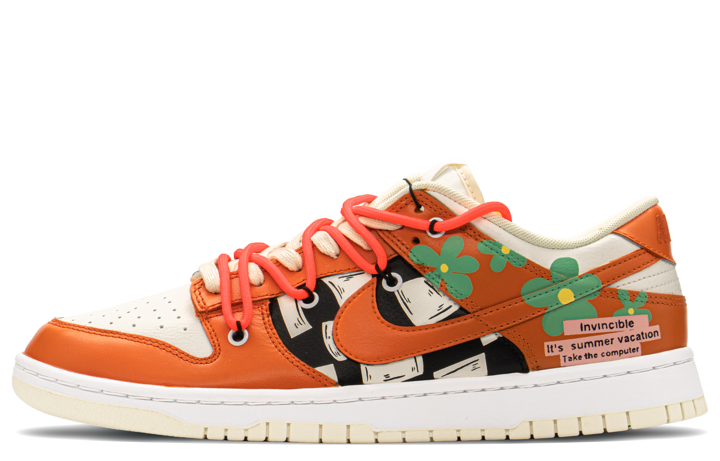 Buy 나이키 덩크 로우 레트로 '썸머 체크' (커스텀) DJ6188-100(TeamA-DK扣碎黑白格S-BOX)