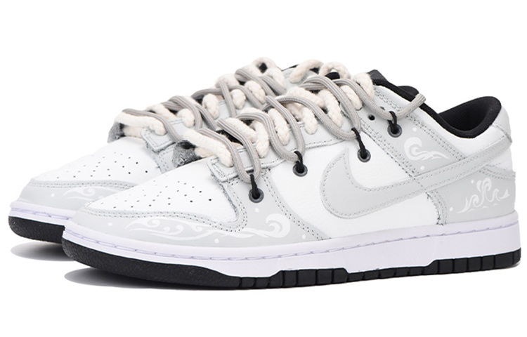 Lookbook 【カスタムシューズ】ナイキダンクロー レトロ「サマーウェーブ - グレー/ホワイト」 DJ6188-002(Team拾伍-男款海浪S-BOX)