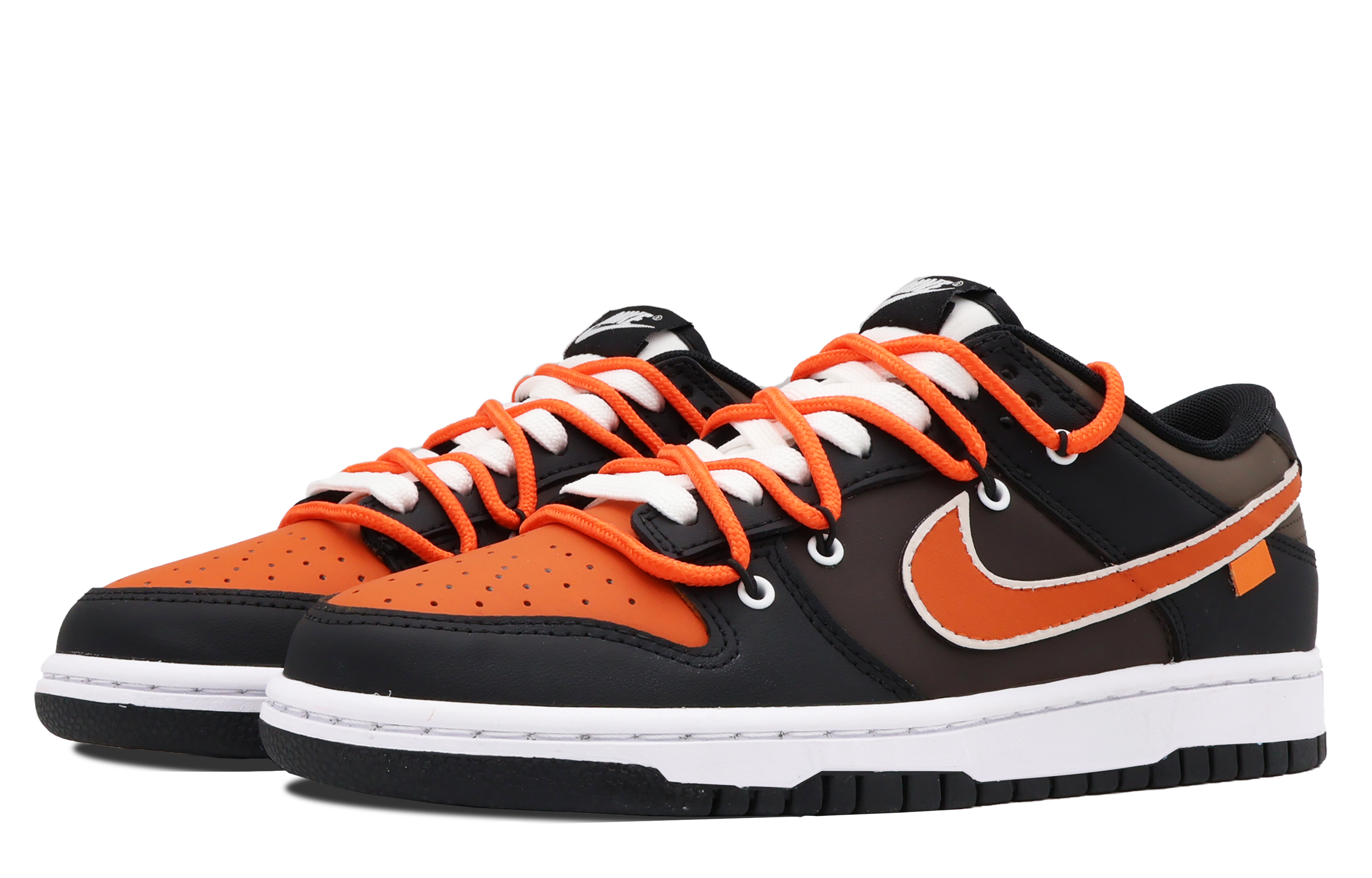 Lookbook [定制鞋] 耐克Dunk低帮复古 '日落黑橙' DD1391-100(Team53-男款落阳S-BOX)