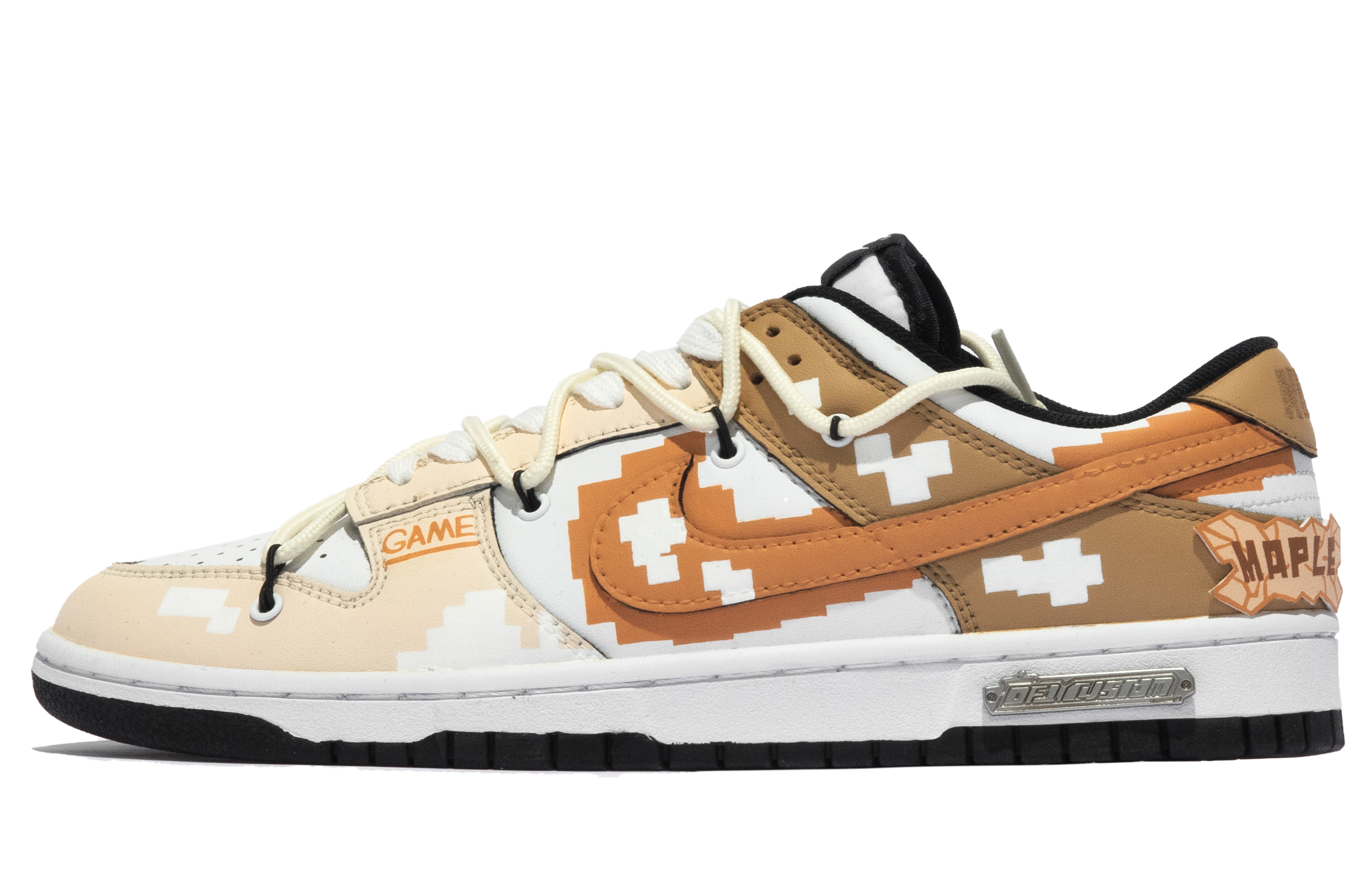 Buy 【訂製球鞋】Nike Dunk 低筒復古 落日特調 塗鴉 簡約 低筒 滑板鞋 男款 黑橙白