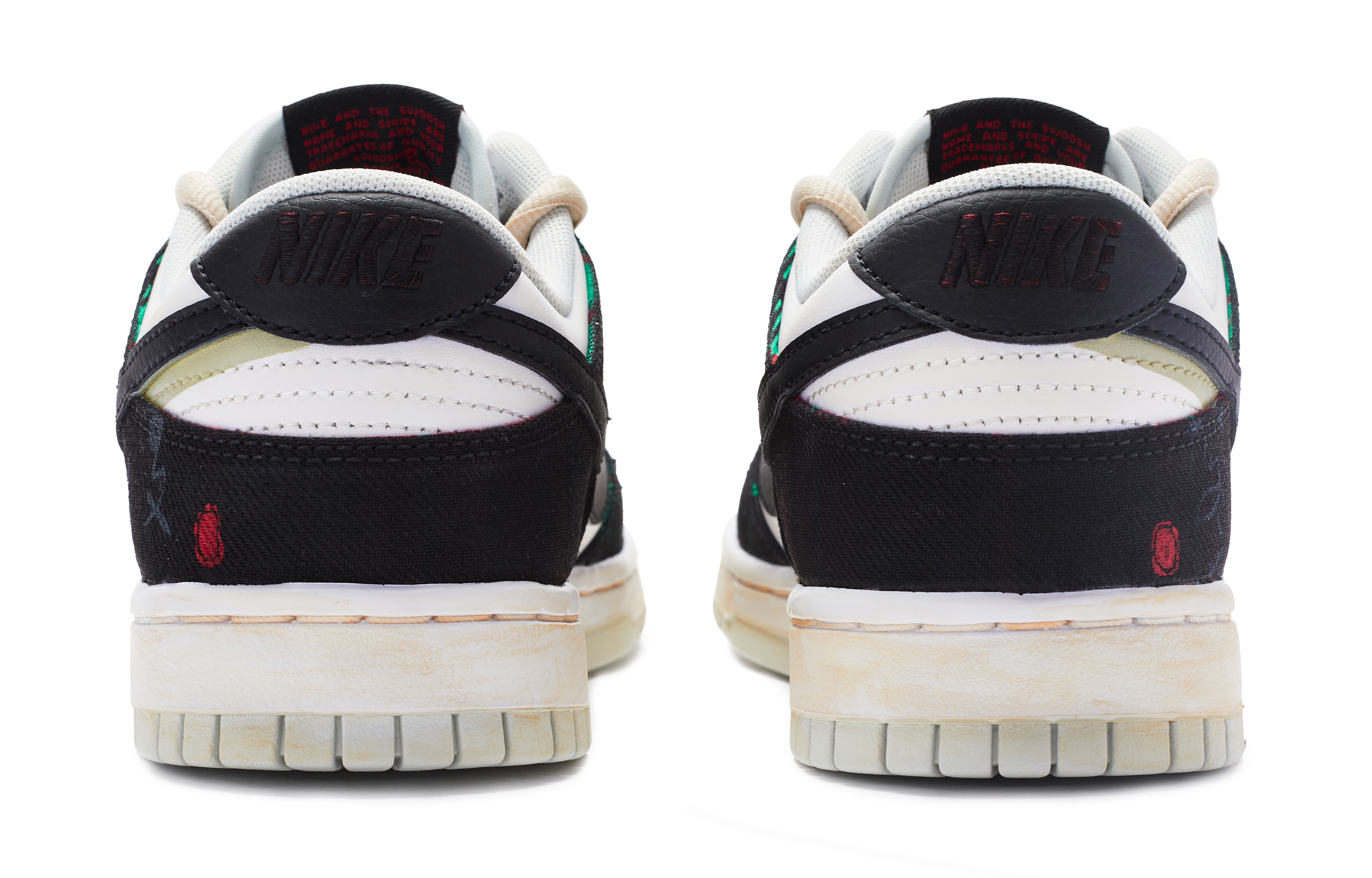 Shop [Kasut Custom] Nike Dunk Low Retro 'Tradisional Cina Seribu Aksara Klasik' DV0827-100(TeamR-男款千字文S-BOX)