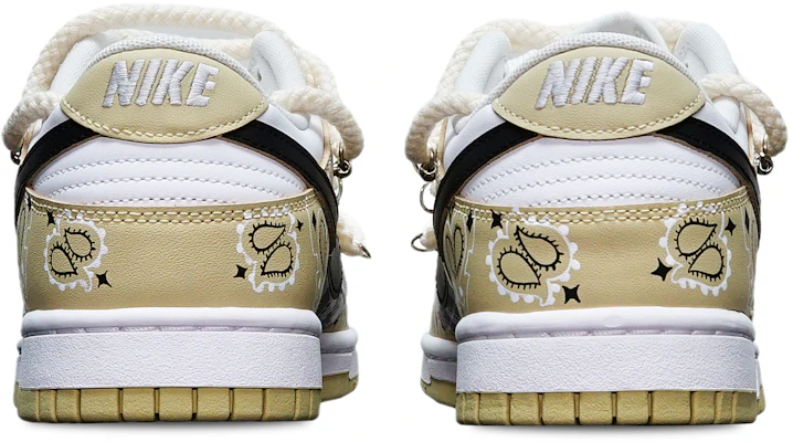 【訂製球鞋】 Nike Dunk Low Retro TS格紋腰果花 貼皮 解構 限量特殊鞋盒復古 低筒 板鞋 男款 米白黑 Shop 【訂製球鞋】 Nike Dunk Low Retro TS格紋腰果花 貼皮 解構 限量特殊鞋盒復古 低筒 板鞋 男款 米白黑