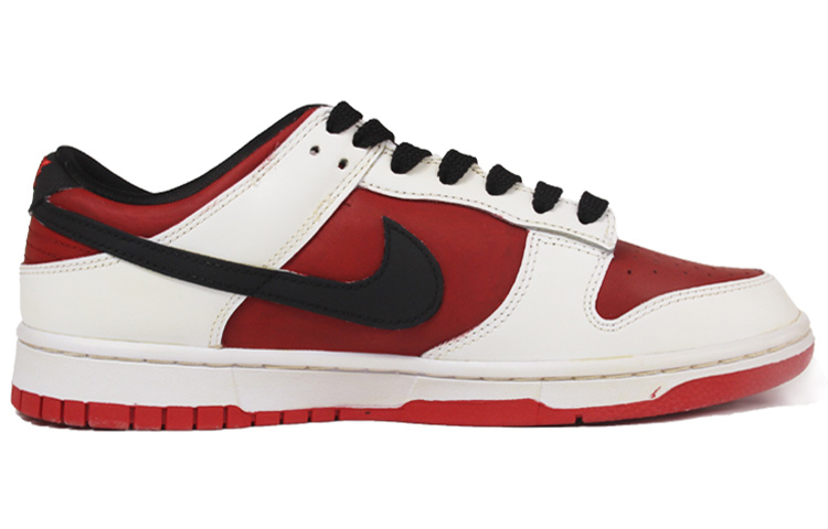 Order 【定制球鞋】 Nike Dunk Low Retro "University Red" CL 反轉白紅 機能Vibe風 氧化刷痕做舊 字母圖標 低幫 板鞋 男款 紅白黑