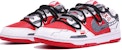 나이키 덩크 로우 레트로 '레드 디컨스트럭티드' (커스텀) DD1391-600(TeamTen-男款机甲白红)
