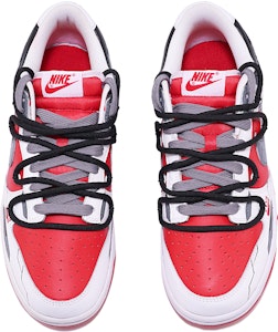 【訂製球鞋】Nike Dunk Low Retro "University Red" 潮男主題 簡約 機甲 潮流 解構雙鞋帶 低幫 板鞋 男款 白紅 Shop 【訂製球鞋】Nike Dunk Low Retro "University Red" 潮男主題 簡約 機甲 潮流 解構雙鞋帶 低幫 板鞋 男款 白紅