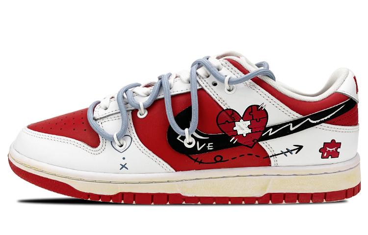 Buy ナイキ ダンク レトロ "バレンタインブーケ" (カスタム) DD1391-600(Team叁-男款拼图解构S-BOX)