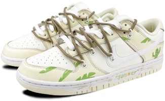 【訂製球鞋】Nike Dunk Low Retro 是在玩鞋 情人節主題 禮盒 夏日仙人掌 做舊 低幫 板鞋 男款 米色 Lookbook 【訂製球鞋】Nike Dunk Low Retro 是在玩鞋 情人節主題 禮盒 夏日仙人掌 做舊 低幫 板鞋 男款 米色