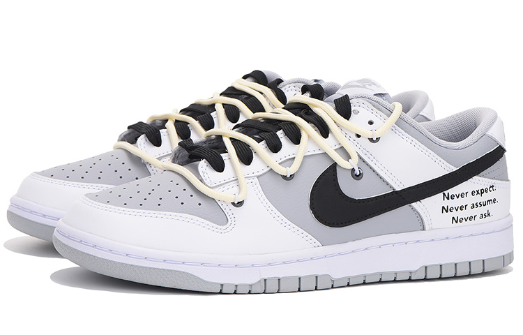 Lookbook 【定製球鞋】Nike Dunk Low Retro 情人節主題 簡約字母 解構 高街 特殊禮盒 低幫 板鞋 男款 灰白