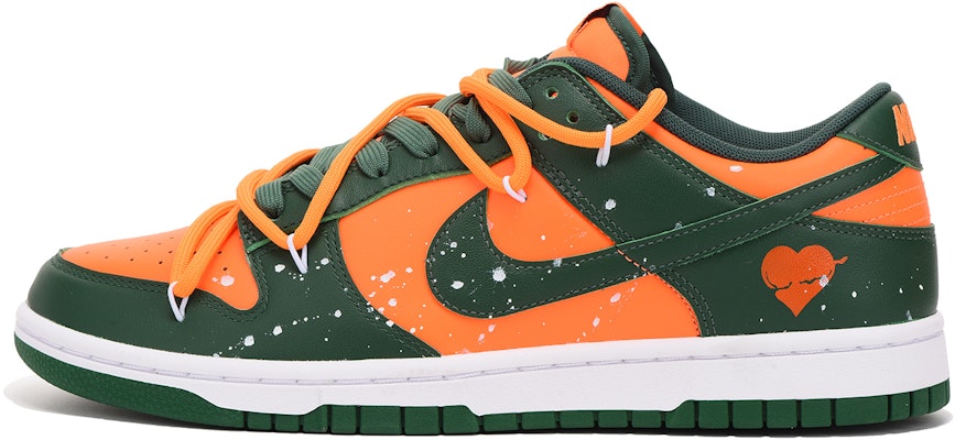 【客製球鞋】Nike Dunk Low Retro 情人節主題 愛心 解構 高街 低幫 板鞋 男款 綠橙 Buy 【客製球鞋】Nike Dunk Low Retro 情人節主題 愛心 解構 高街 低幫 板鞋 男款 綠橙