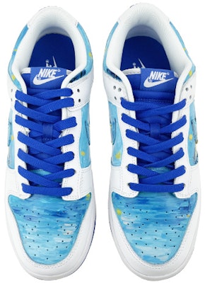 【定制球鞋】Nike Dunk Low Retro 是在玩鞋 范·古 罗纳河畔的星夜 油畫 做舊 低筒 籃球鞋 男款 白藍 Shop 【定制球鞋】Nike Dunk Low Retro 是在玩鞋 范·古 罗纳河畔的星夜 油畫 做舊 低筒 籃球鞋 男款 白藍