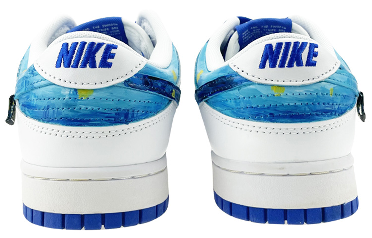 Purchase 【定制球鞋】Nike Dunk Low Retro 是在玩鞋 范·古 罗纳河畔的星夜 油畫 做舊 低筒 籃球鞋 男款 白藍