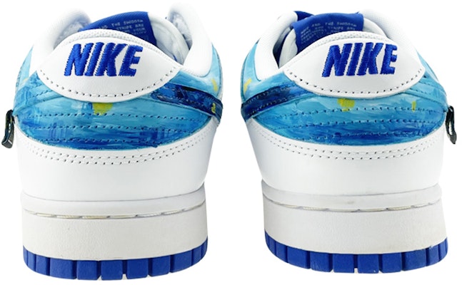 【定制球鞋】Nike Dunk Low Retro 是在玩鞋 范·古 罗纳河畔的星夜 油畫 做舊 低筒 籃球鞋 男款 白藍 Purchase 【定制球鞋】Nike Dunk Low Retro 是在玩鞋 范·古 罗纳河畔的星夜 油畫 做舊 低筒 籃球鞋 男款 白藍