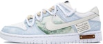 Buy 나이키 덩크 로우 레트로 '휘트 웨이브 그래피티' (커스텀) DJ6188-101(Team48-风吹麦浪解构)