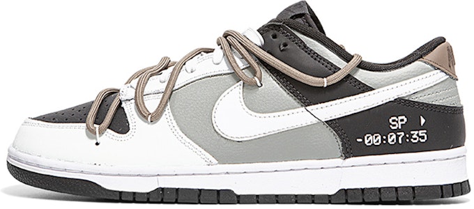 【客製化球鞋】 Nike Dunk Low 復古 攝影機 解構綁帶 簡約潮流 低筒 板鞋 男款 白黑灰 Buy 【客製化球鞋】 Nike Dunk Low 復古 攝影機 解構綁帶 簡約潮流 低筒 板鞋 男款 白黑灰