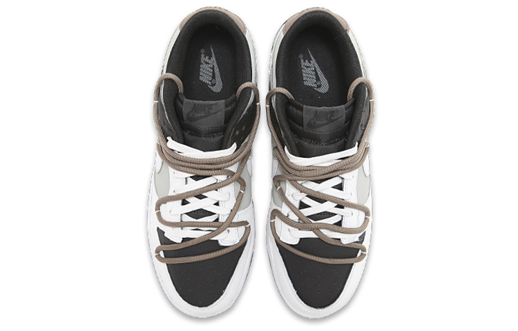 Shop [Sepatu Kustom] Nike Dunk Low Retro 'Putih Hitam Abu-abu' DJ6188-002(Team24-男款相机)