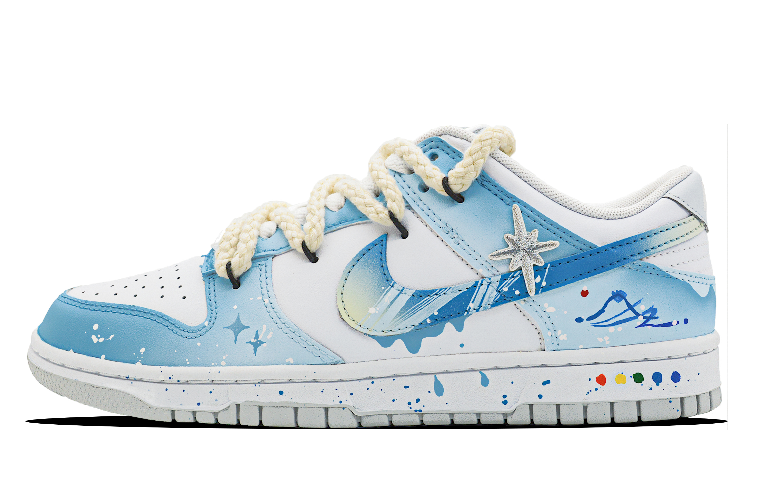Buy [Custom Shoes] Nike Dunk Low Retro 'White Blue - Summer Fresh'