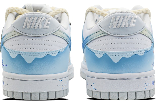 【定製球鞋】Nike Dunk Low Retro 雪落星河 夏日清新 解構 休閒百搭 防滑耐磨 低筒 板鞋 GS 白藍 Shop 【定製球鞋】Nike Dunk Low Retro 雪落星河 夏日清新 解構 休閒百搭 防滑耐磨 低筒 板鞋 GS 白藍