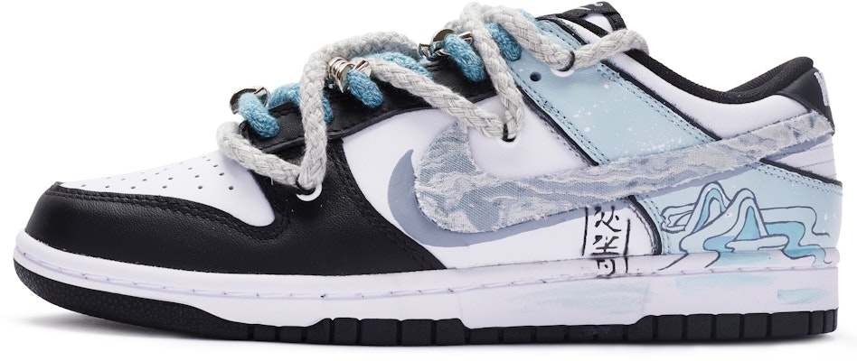 【定製球鞋】 Nike Dunk Low Retro 處暑 節氣系列 新中式 解構 手繪噴繪 低幫 板鞋 男款 白藍黑 Buy 【定製球鞋】 Nike Dunk Low Retro 處暑 節氣系列 新中式 解構 手繪噴繪 低幫 板鞋 男款 白藍黑