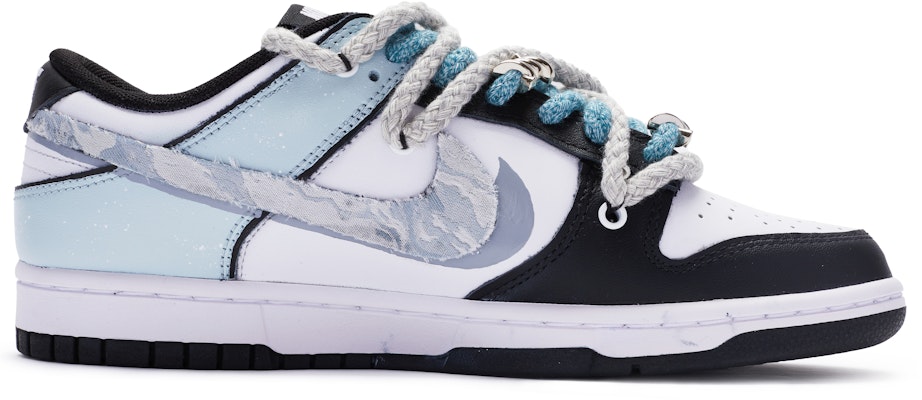 【定製球鞋】 Nike Dunk Low Retro 處暑 節氣系列 新中式 解構 手繪噴繪 低幫 板鞋 男款 白藍黑 Order 【定製球鞋】 Nike Dunk Low Retro 處暑 節氣系列 新中式 解構 手繪噴繪 低幫 板鞋 男款 白藍黑