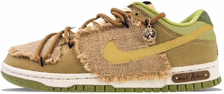 custom-shoes-nike-dunk-low-retro-white-brown-green