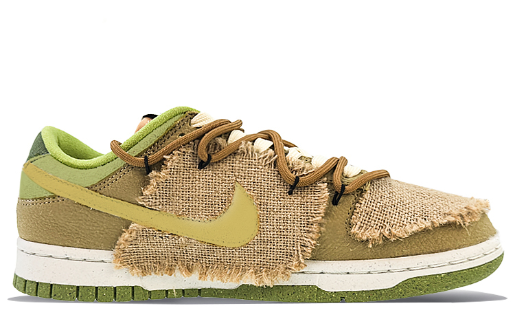 Order [Sneakers Custom] Nike Dunk Low Retro 'Putih Coklat Hijau' DM0583-800(Team40-男款复古时代棕绿白)