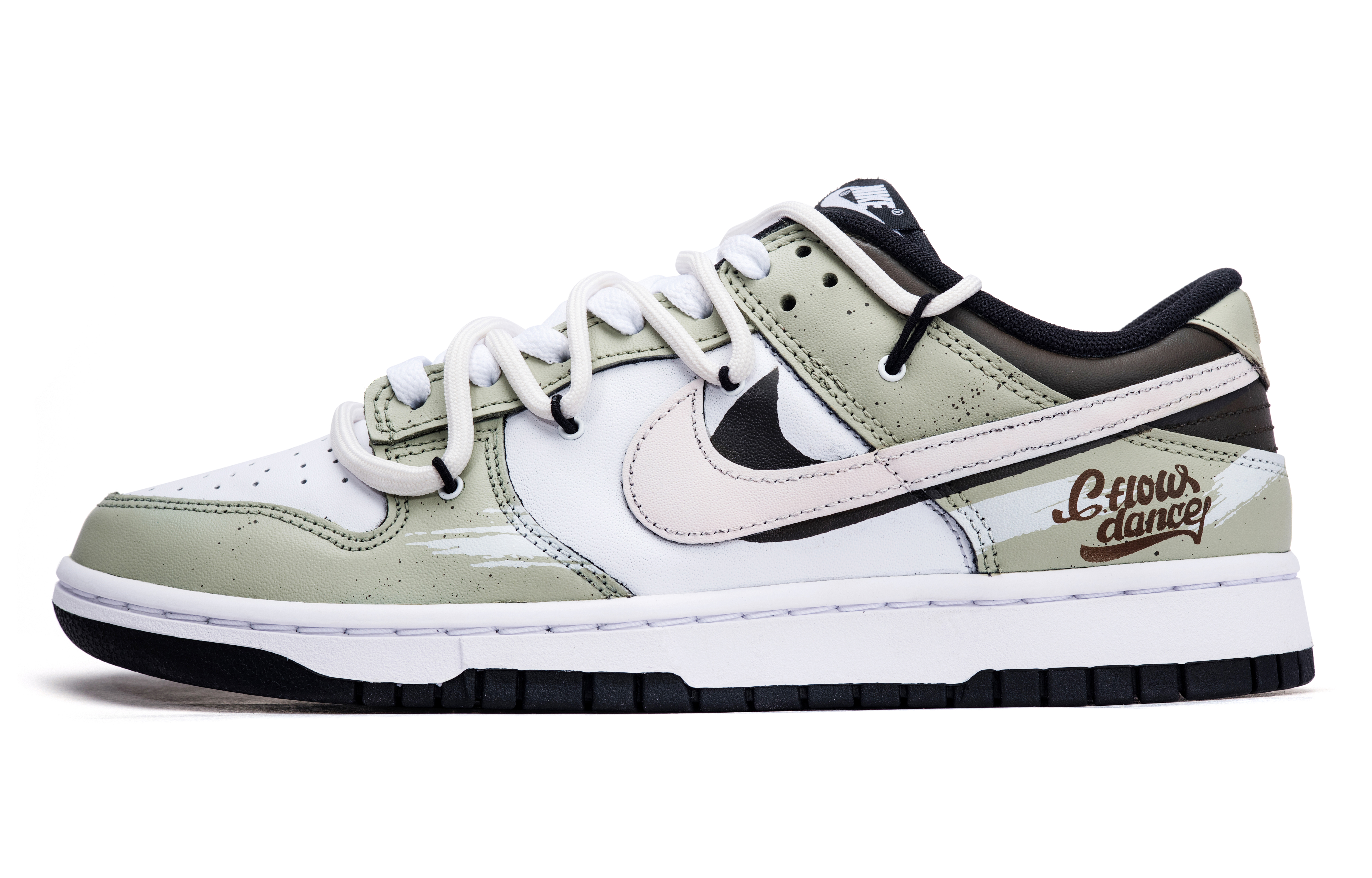 Buy [定制鞋] 耐克Dunk Low复古‘白绿’ DD1391-100(Team44-末日废土)