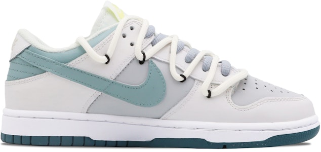 【客製球鞋】 Nike Dunk Low Retro 白露 高級 簡約 百搭 結構 低筒 滑板鞋 GS 白青色 Order 【客製球鞋】 Nike Dunk Low Retro 白露 高級 簡約 百搭 結構 低筒 滑板鞋 GS 白青色