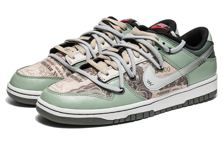 Lookbook [Zapatillas Personalizadas] Nike Dunk Low Retro 'Blanco Verde' DM0108-001(TeamB-美元海报)