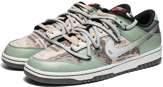 カスタムシューズ:ナイキ ダンク ロー レトロ「ホワイトグリーン」 DM0108-001(TeamB-美元海报) Lookbook カスタムシューズ:ナイキ ダンク ロー レトロ「ホワイトグリーン」 DM0108-001(TeamB-美元海报)