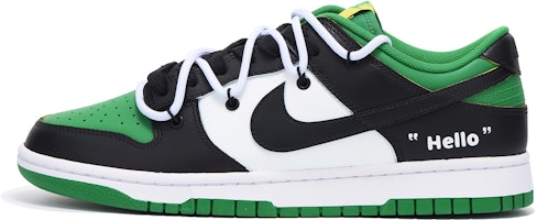 【定製球鞋】Nike Dunk Low Retro 禮物氛圍風 字母 解構 高街 低幫 板鞋 男款 白綠 Buy 【定製球鞋】Nike Dunk Low Retro 禮物氛圍風 字母 解構 高街 低幫 板鞋 男款 白綠