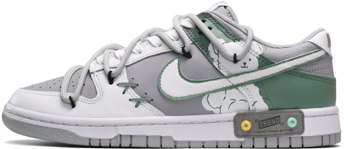 【定制球鞋】 Nike Dunk Low Retro 低筒 板鞋 男款 白綠灰 Buy 【定制球鞋】 Nike Dunk Low Retro 低筒 板鞋 男款 白綠灰