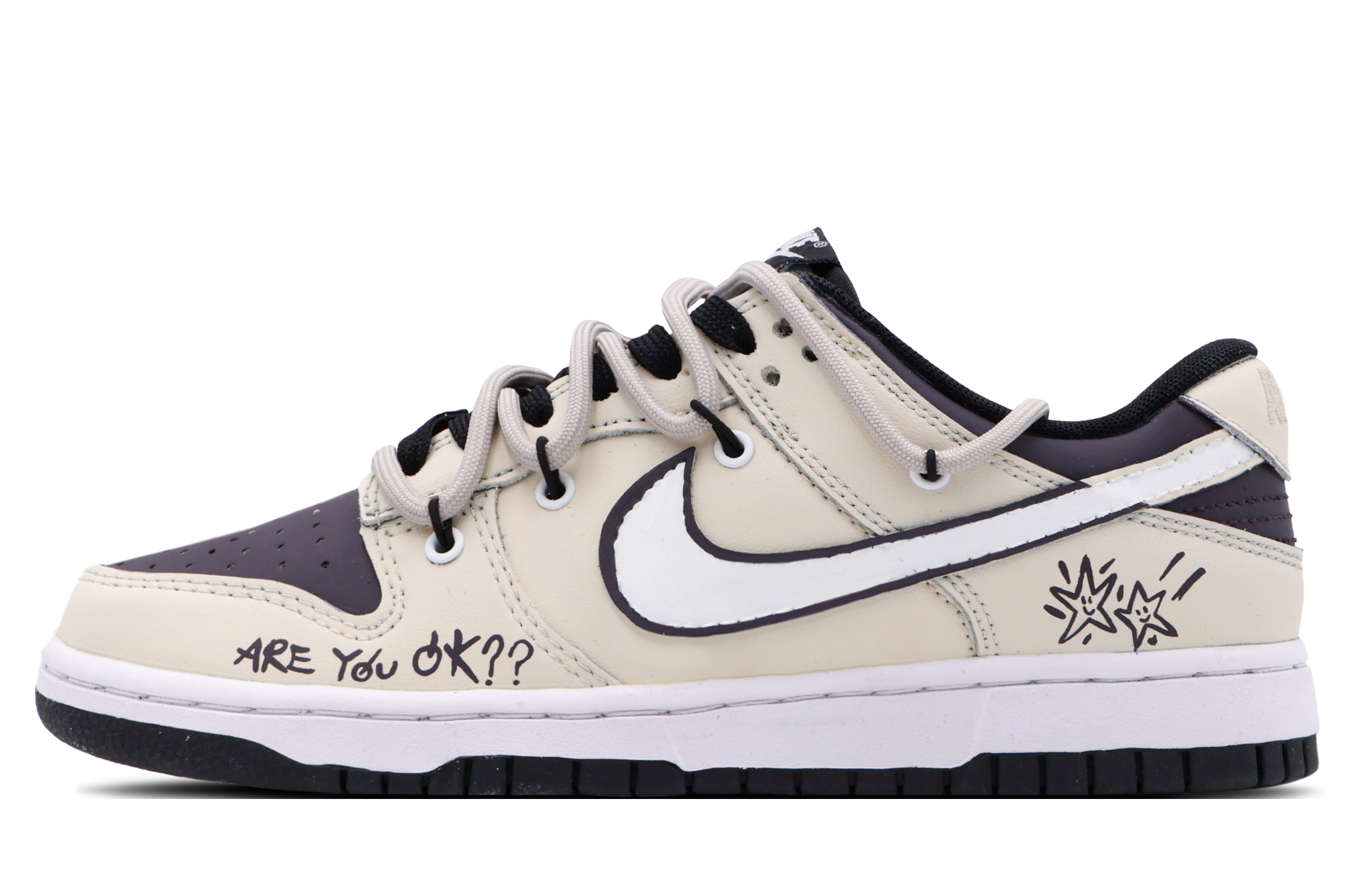 Buy 나이키 덩크 로우 레트로 '화이트 퍼플' (커스텀) DD1391-100(Team53-男款月下贩梦S-BOX)