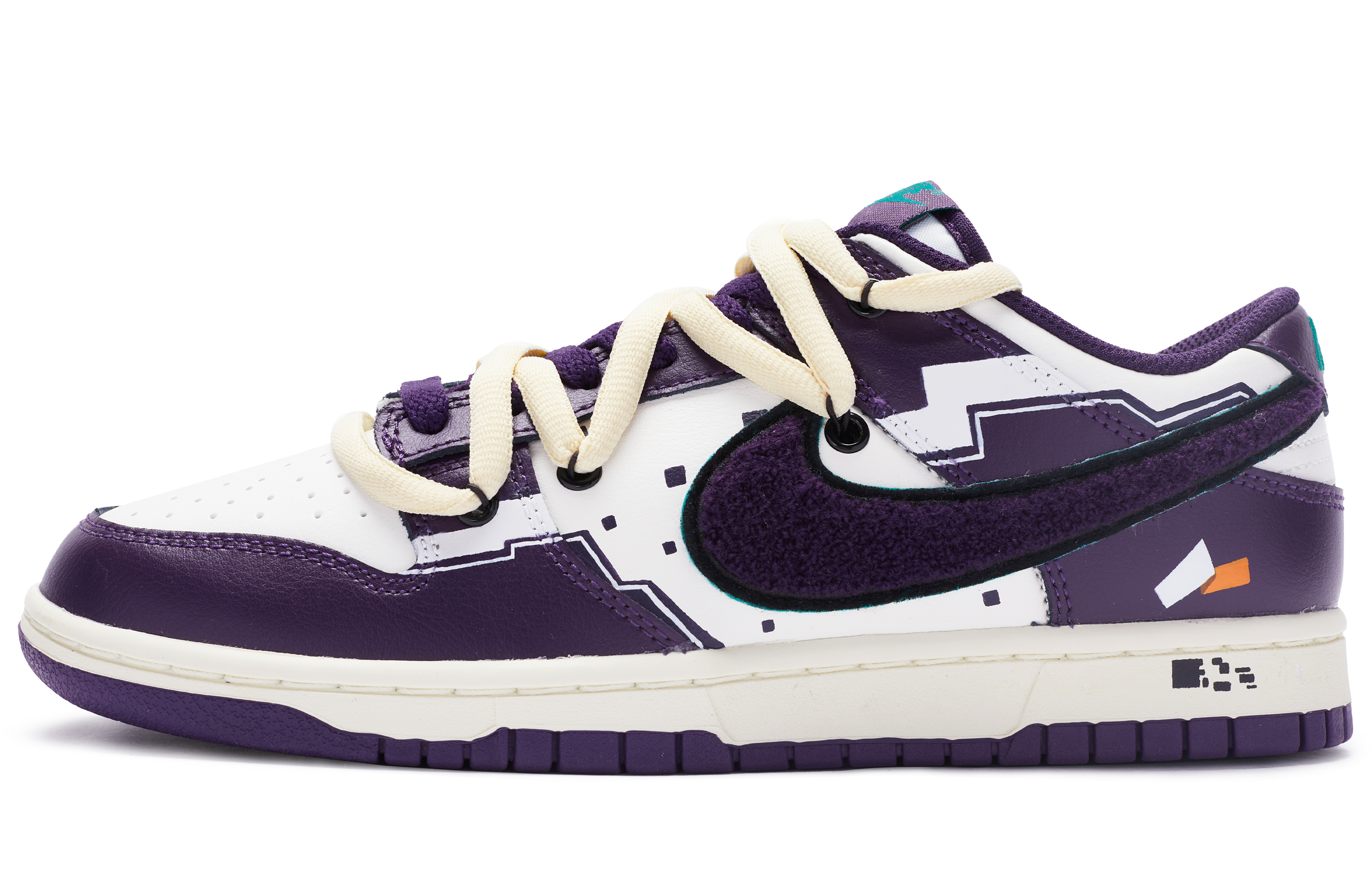 Buy [Sepatu Kustom] Nike Dunk Low Retro 'Putih Ungu' DQ7683-100(TeamR-男款惑音白紫)