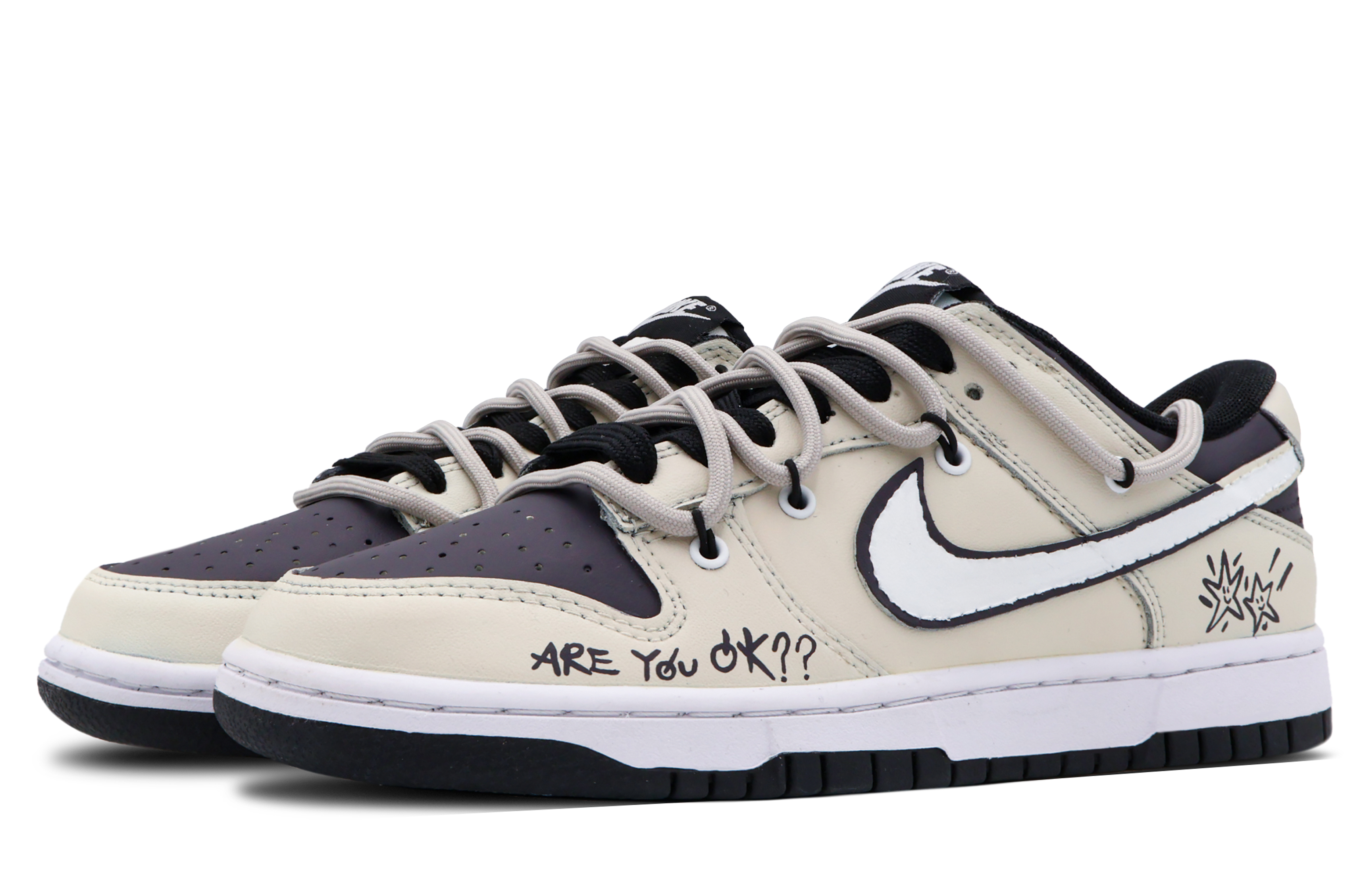 Lookbook 나이키 덩크 로우 레트로 '화이트 퍼플' (커스텀) DD1391-100(Team53-男款月下贩梦S-BOX)