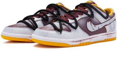 나이키 덩크 로우 레트로 '화이트 옐로우-마룬' (커스텀) DD1391-702(TeamR-男款假面) Lookbook 나이키 덩크 로우 레트로 '화이트 옐로우-마룬' (커스텀) DD1391-702(TeamR-男款假面)